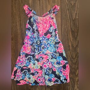 Lilly Pulitzer Floral Dress - Pink and Blue Girls XS